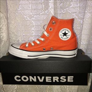NWT ORANGE HIGH-TOP CONVERSE